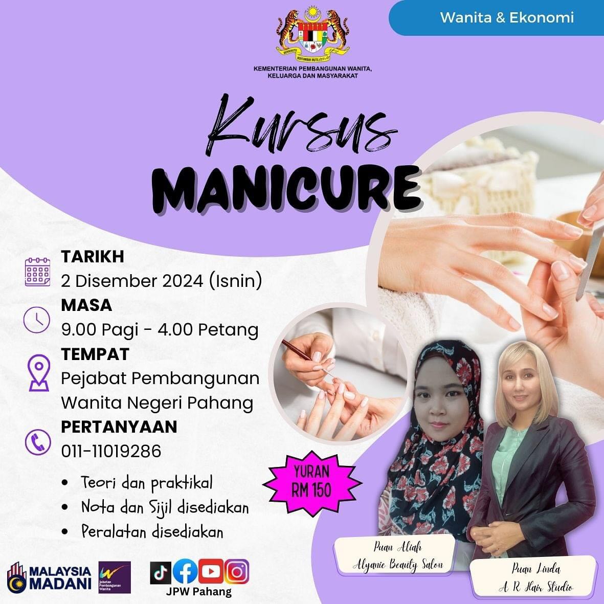 Wanita dan Ekonomi: Kursus Manicure